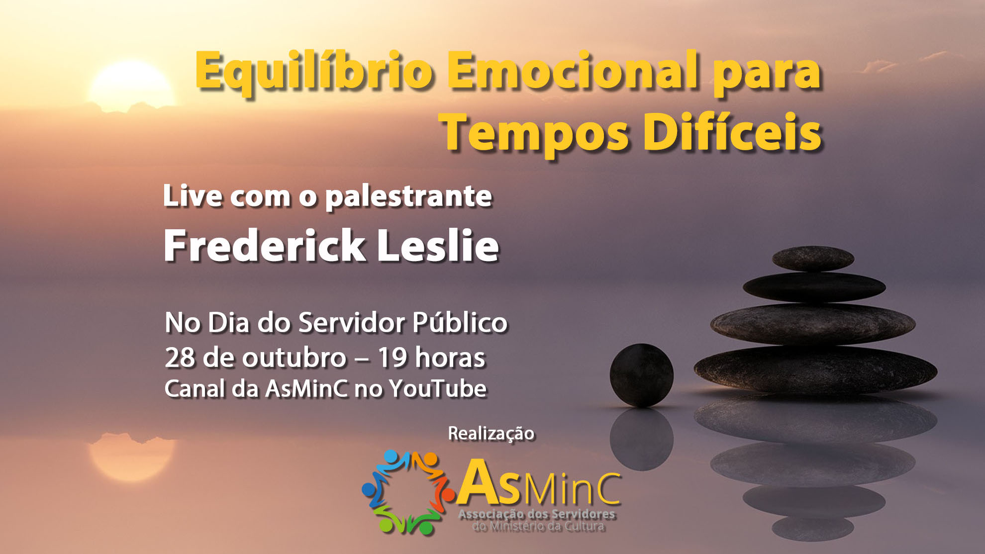 Equilíbrio Emocional para Tempos Difíceis é o tema da ‘live’ da AsMinC